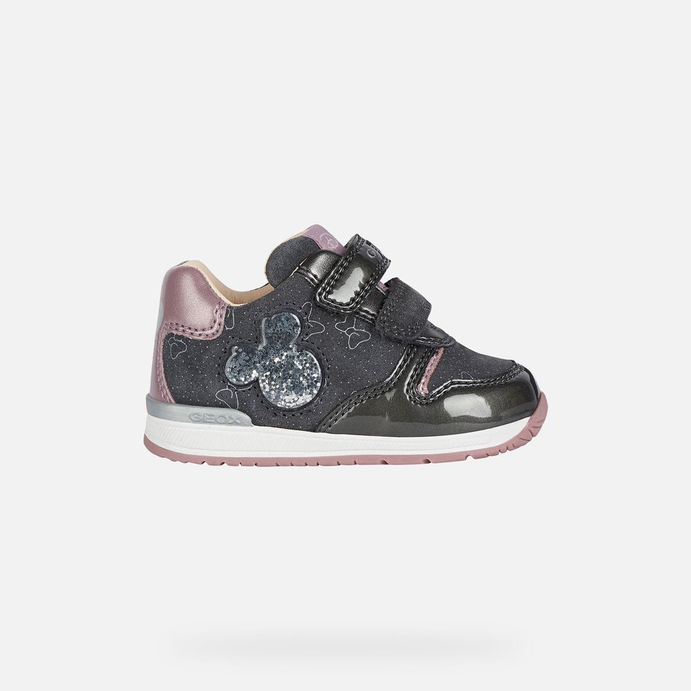 Geox Sneakers Dark Grey Rishon Girl - Geox Baby Shoes - NKWMFG714